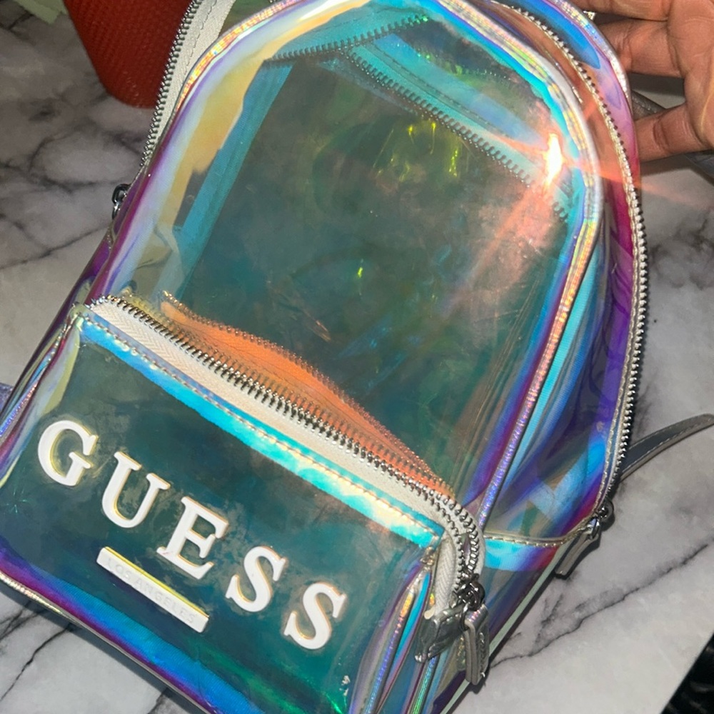 Iridescent guess backpack